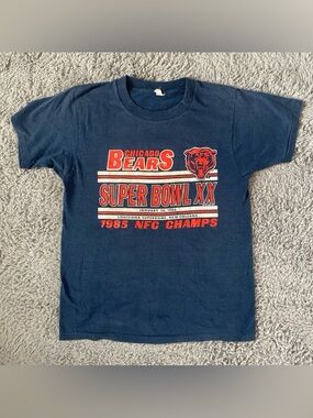 Vintage 1985 Chicago Bears Super Bowl XX t-Shirt M Screen Stars 80s NFL NFC